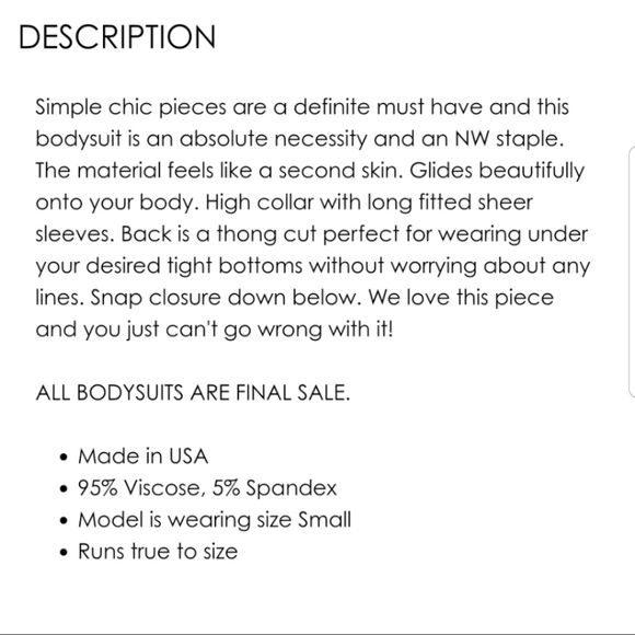 NWT Naked Wardrobe Medium White Bodysuit - Picture 4 of 4